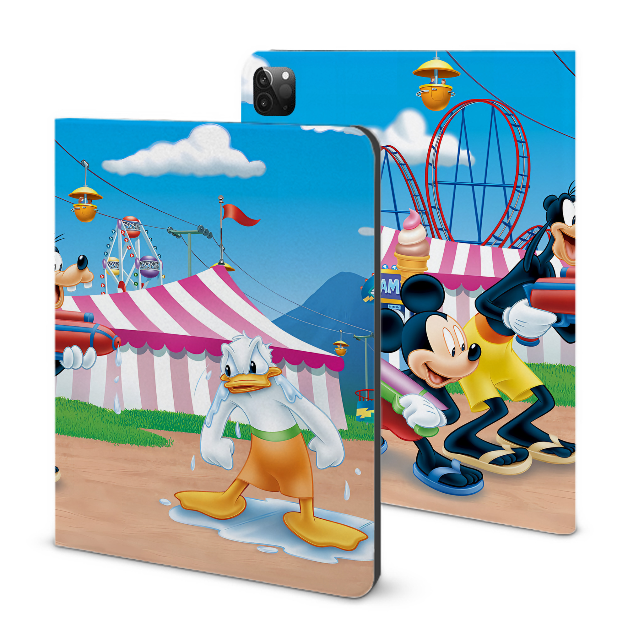 （画像用） ミッキーマウス Mickey Mouse IPadケース ペンホルダー付き ブックスタイルデザイン